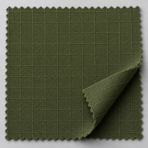 Representative poly-cotton ripstop fabric development swatch
