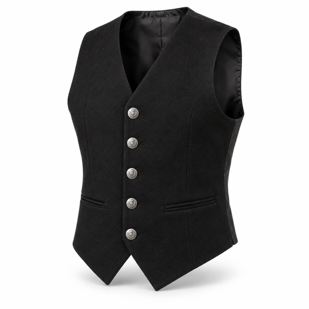 Design visualization of kilt waistcoat for a custom Highlandwear brief