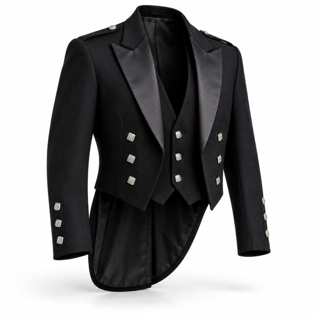 Design visualization of prince charlie jacket for a custom Highlandwear brief