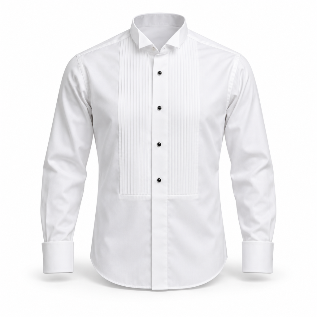 Design visualization of wing collar shirt for a custom Highlandwear brief