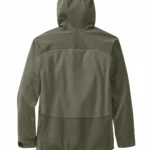 Hooded Hybrid Hunting Softshell Jacket design reference, back view