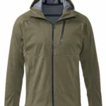 Hooded Hybrid Hunting Softshell Jacket design reference, front view